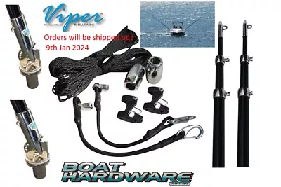 Telescopic Removable Fishing OUTRIGGER Bundle Viper 5yr Wty Inc Poles Bases Etc  • $1555