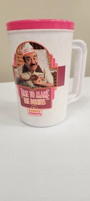 $7.75 • Buy Dunkin Donuts Fred The Baker Time To Make The Donuts Vtg Travel Mug 22oz. 
