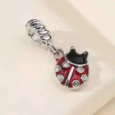 Cute Ladybird Pendant Charm For Necklace Bracelet Jewellery Making Supplies Gift • £3.49
