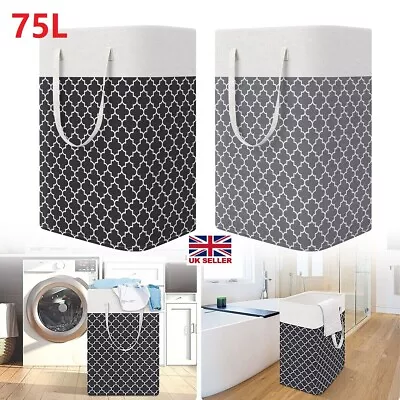 Laundry Bag Washing Dirty Basket Clothes Hamper Bin Foldable Storage Organizer • £9.39