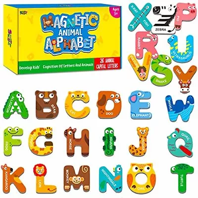 Large Magnetic Animal Alphabet ABC Magnets For Fridge Educational Learning Games • $13.80