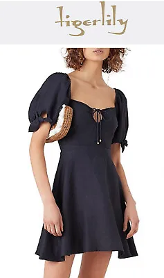 Bnwt Tigerlily Ladies Kalama Dress Size 10/medium (indigo) Rrp $179.00 Last One • $39.58