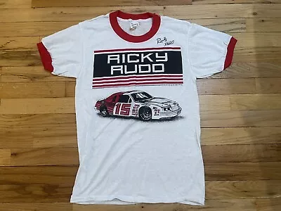 Vintage 1985 Ricky Rudd Motorcraft Bud Moore NASCAR 80s Shirt Mens M Retro PROMO • $79.95