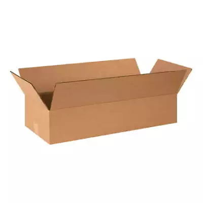 24 X 10 X 4  Flat Corrugated Boxes ECT-32 Brown Shipping/Moving Boxes 25/Bundle • $49.54