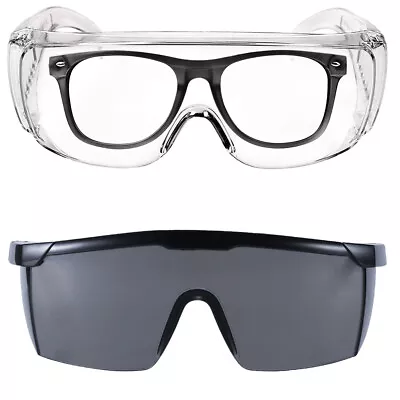 2Pack Unisex Anti-Fog UV Safety Glasses Over Eyeglasses F Construction Shoot Lab • $17.99
