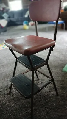 MCM COSCO  Stylaire Chair And Step Stool Folding Seat  Brown • $125