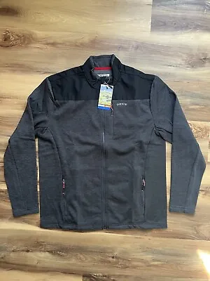 ORVIS Bonded Mesh Full Zip Fleece Zip Up Jacket | Mens Large | NEW! | Black Red • $26.95