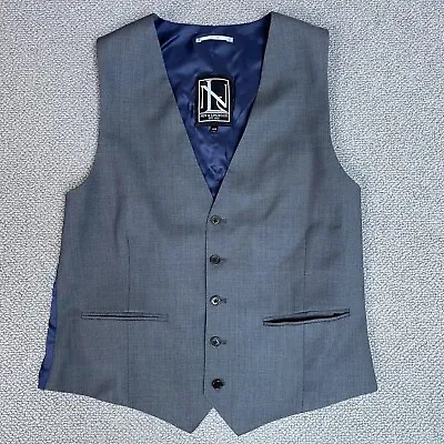 NEW & LINGWOOD Waistcoat Mens Small 42R Grey Wool Button Up BNWOT • £49
