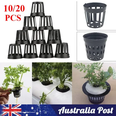 $9.99 • Buy 10/20Pcs Plastic Aquatic Pots Basket Aquarium Water Flower Plant Grass  Pot
