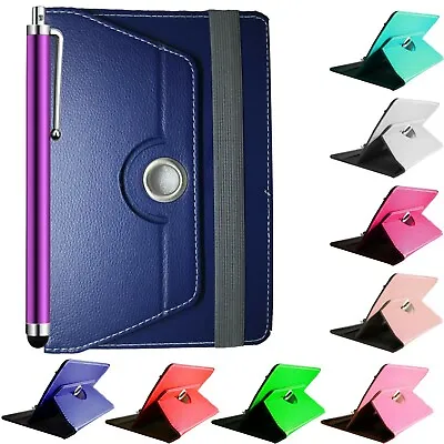 £2.99 • Buy Universal Plain PU Leather Stand Case Cover For 8  & 9  Inch Tablets +Stylus Pen