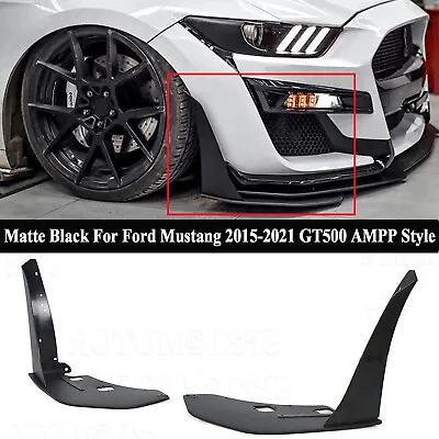 For Ford Mustang 15-21 GT500 AMPP Style Front Bumper Splitter Side Winglet Kits • $62.99
