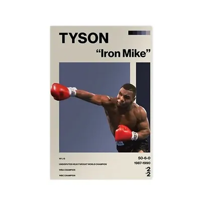 MIKE TYSON BOXING SPORTS CANVAS QUOTE PAINTING WALL POSTER ART PRINT 20x30cm • £11