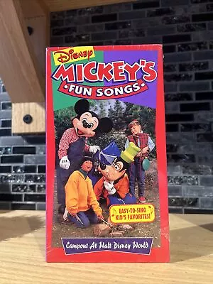 New Sealed Sing Along Songs - Mickeys Fun Songs: Campout At Disney World VHS • $27.99