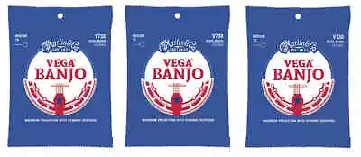 Martin V730 Vega Banjo Strings Medium (10-25) (3-Pack) • $13.47