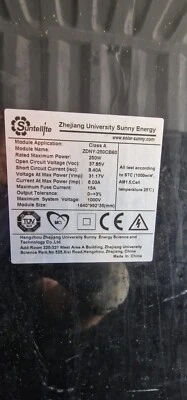 £161 • Buy 4 X Suntellite 250w Black Mono Solar PV Panels ZDNY-250-CB60