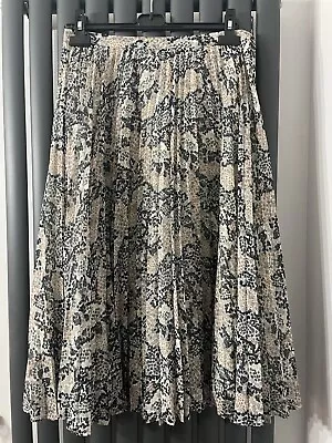 £22.50 • Buy Jaeger Pleated Snake Print Skirt Size Uk 12