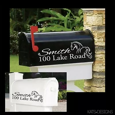 Horse Mailbox Decal - Set Of 2 - Address Decal Mai-47 • $15.39