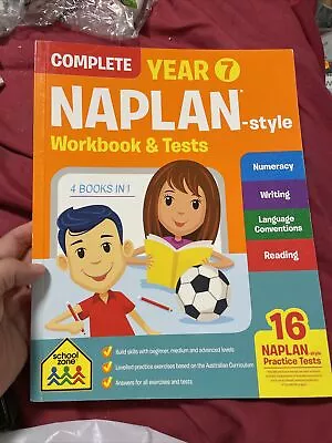 Naplan Educational Schoolzone Year 7 Complete Workbook And Test 320 Pages • $15.50