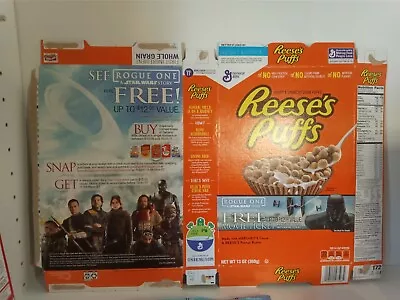  Promo Star Wars Rouge One A Star Wars Story Reeses Puffs Cereal Box • $6