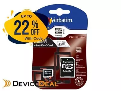 Verbatim 32GB MicroSD SDHC SDXC Class10 UHS-I Memory Card 45MB/s Read 10MB/s Wri • $23.70