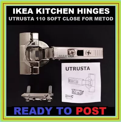 Ikea Hinge 110 Degree 802.248.82 Utrusta Soft Close Kitchen Metod Brand New • £5.95