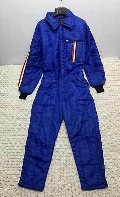 Vtg Men’s Medium Coveralls Nylon Snow Suit Snowmobile Winter Insulated USA Made • $79.98