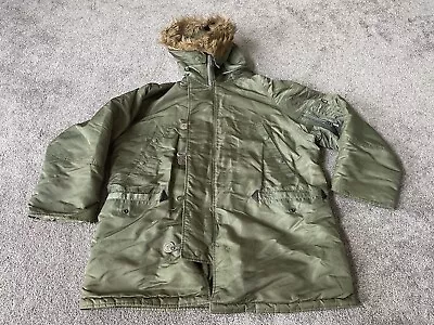 Alpha Industries N-3B Extreme Cold Weather Parka Mens XL Military Jacket Green • $89