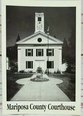 NEW Mariposa County Courthouse CA Real Photo Postcard 1992 Black And White • $4.87