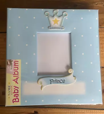 Baby Boy 200 Photo 10 X 15cm 6x4  Album Personalised Blue Cover Prince • £9.95