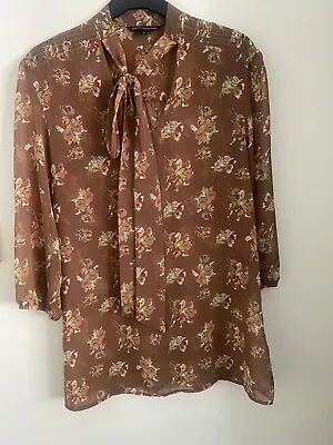 Pre Owned Womens M&S Limited Collection Floral Top Size 10 Great Condition • £4.99