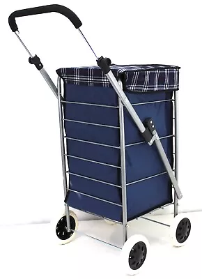 £39.99 • Buy NEW! 4 Wheel Folding Shopping Trolley Mobility Trolley Bag Cart Market Laundry