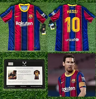 Lionel Messi Official FC Barcelona 2020-21 Home Shirt - MATCH ISSUE - Icons COA • $1799
