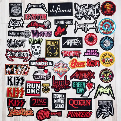 Metal Rock Band Music Iron On Sew On Embroidered Patch Badge Applique Biker Cap • $4.39