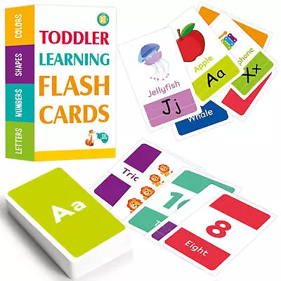 Alphabet Flash Cards 58PCS Waterproof Flashcards Learn Letters Early Education • $11.21