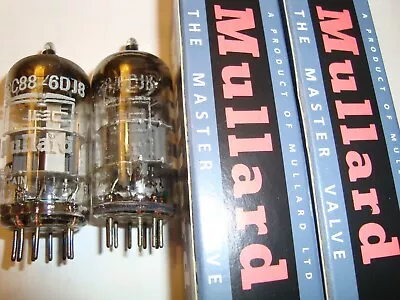 One Matched Pair Of Mullard  ECC88 / 6DJ8 Tubes Good Ratings • $95