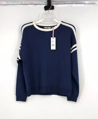 NWT WOMEN'S VINEYARD VINES DEEP BLUE KNITTED VARSITY SWEATER - Size M • $14.50