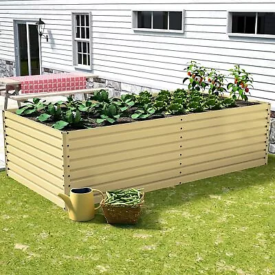 Galvanized Raised Garden Bed Kit Metal Elevated Plant Box Vegetable 6x3x1ft • $289.89