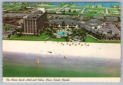 Postcard Marco Island Florida Aerial View Marco Beach Hotel And Villas • $4.75