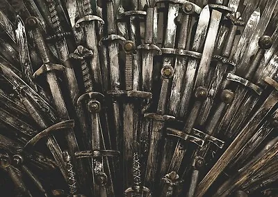 A4| Throne Medieval Swords Poster Size A4 Game Of Thrones Poster Gift #14814 • £3.99