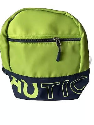 Nautica Backpack High Seas Nylon Neon Green Blue Lettering Bag NEW W/tags • $134.57