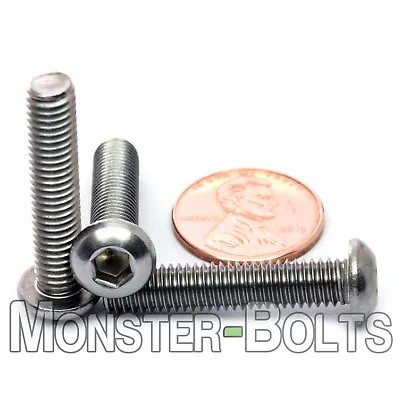 M6 - 1.0 X 30mm Stainless Steel Button Head Socket Hex Cap Screws A2 ISO 7380 • $5.54