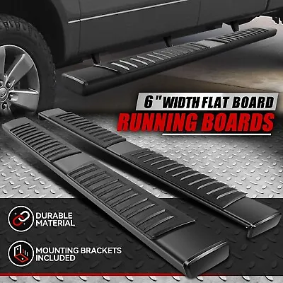 For 09-14 Ford F150 Super Crew Cab Black 6  Flat Side Step Bar Running Boards • $112.88