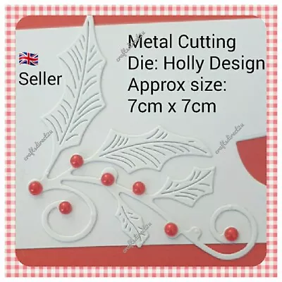 £4.25 • Buy Metal Cutting Die - CHRISTMAS -  HOLLY - BERRIES - MISTLETOE - Crafting