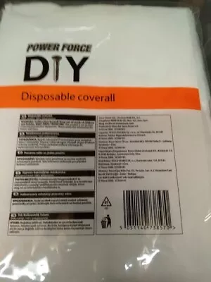 £8 • Buy 2x Disposable White Coveralls Painters Protective Overall Boiler Suit With Hood 