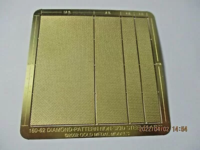 Gold Medal Models # 160-62 Diamond-Pattern Non-Skid Steel Plating N-Scale • $18