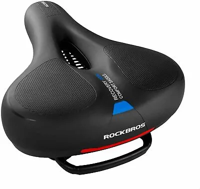 ROCKBROS Bike Seat Comfort Bike Saddle Mountain Bike Soft Wide Bike Seat Cushion • $23.65