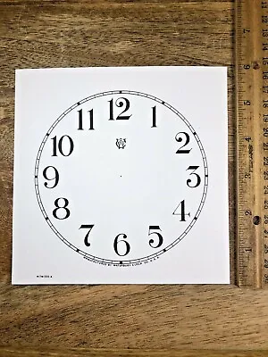 4 13/16 Inch Diameter Waterbury Clock Paper Dial Arabic Numbers  (Lot 170) • $6.98