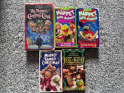 5 The Muppets Jim Henson VHS Video Collection Lot - Sing Alongs & Christmas • $21