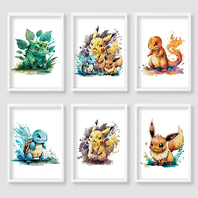 Pokémon Wall Art Cartoon Gaming Retro Poster Print Picture Gift Home A4 A3 • £7.99