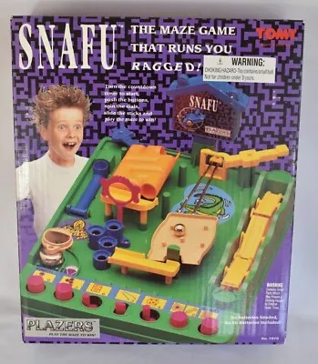 SNAFU Marble Maze Race Game Tomy 1991 Run Yourself Ragged READ Obstacle Course • $20